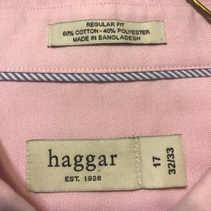 Haggar dress shirt long sleeve 17 neck